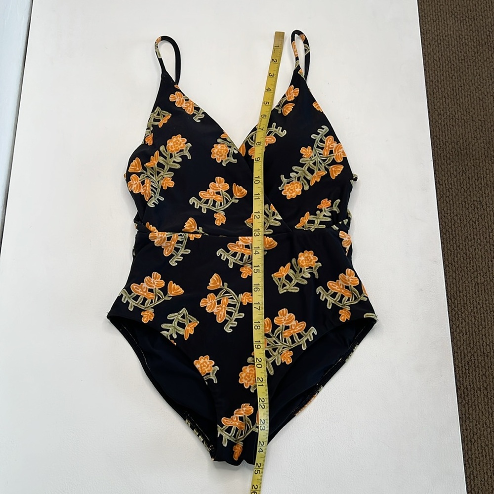 NWT VIX Madalena one piece swimsuit black orange floral size medium - Picture 5 of 13